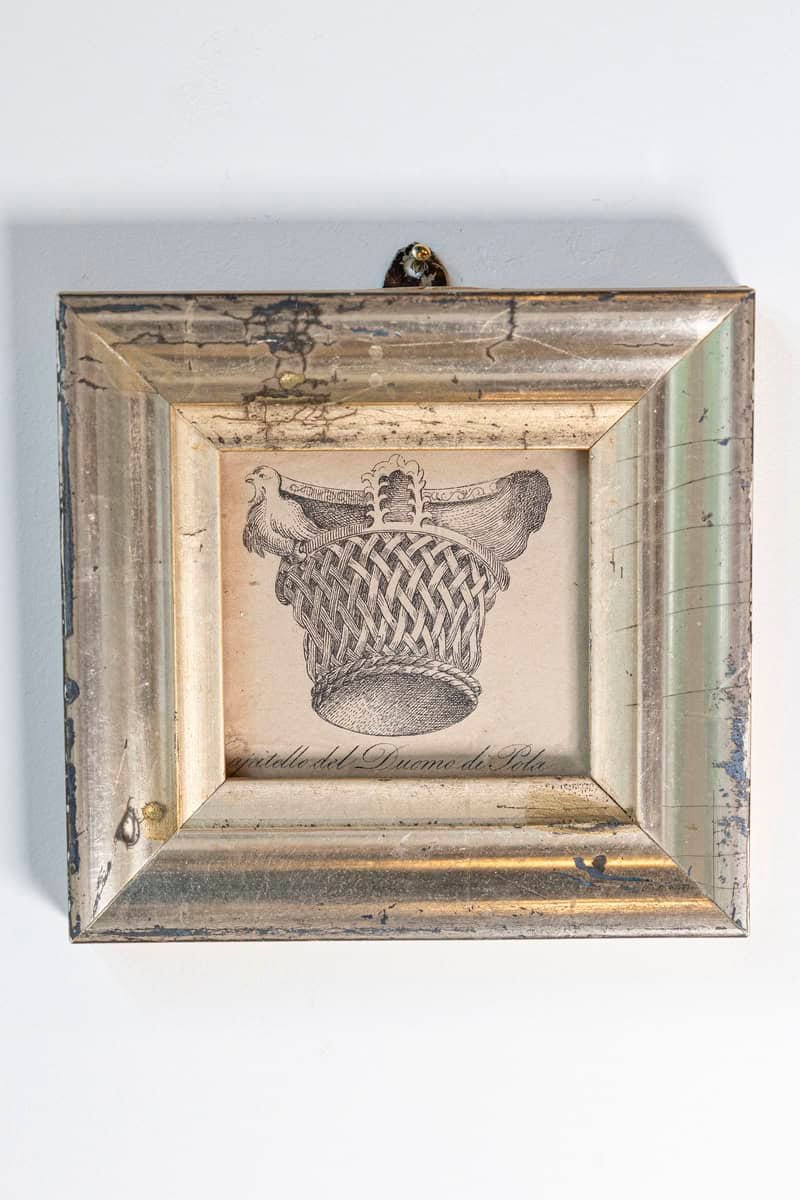 A Pair of Italian 19th Century Engravings Depicting Capitals in Silver Frames - JAA