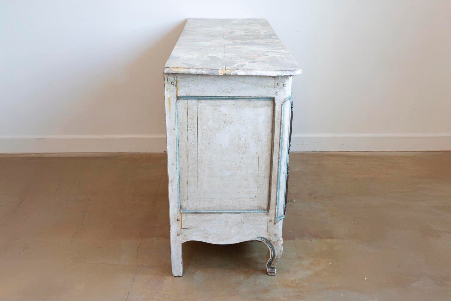 French Painted Buffet of the Louis XV Period with Two Doors and Three Drawers - JAA