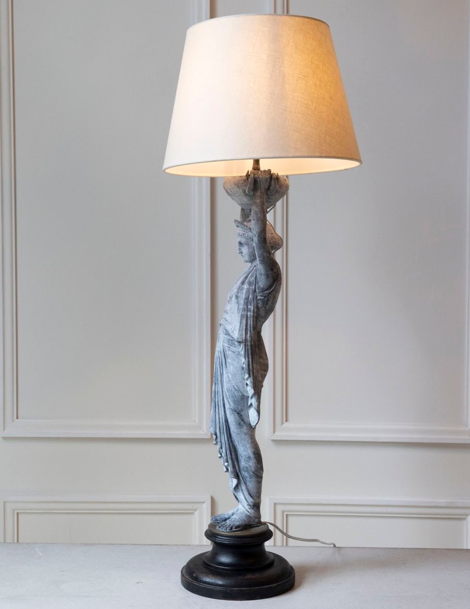 Late 19th Century French Figural Lamp by Ferdinand Levillain - JAA
