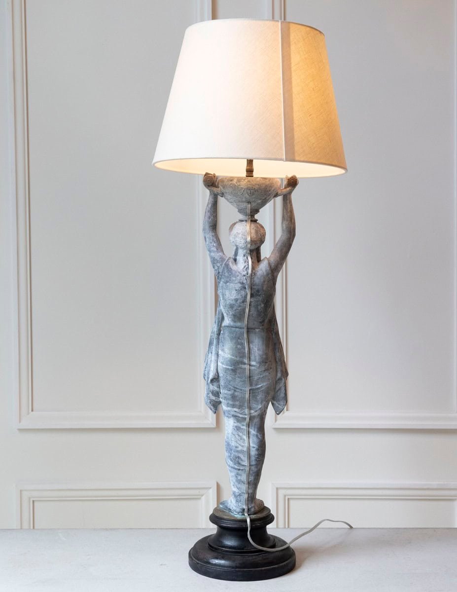 Late 19th Century French Figural Lamp by Ferdinand Levillain - JAA