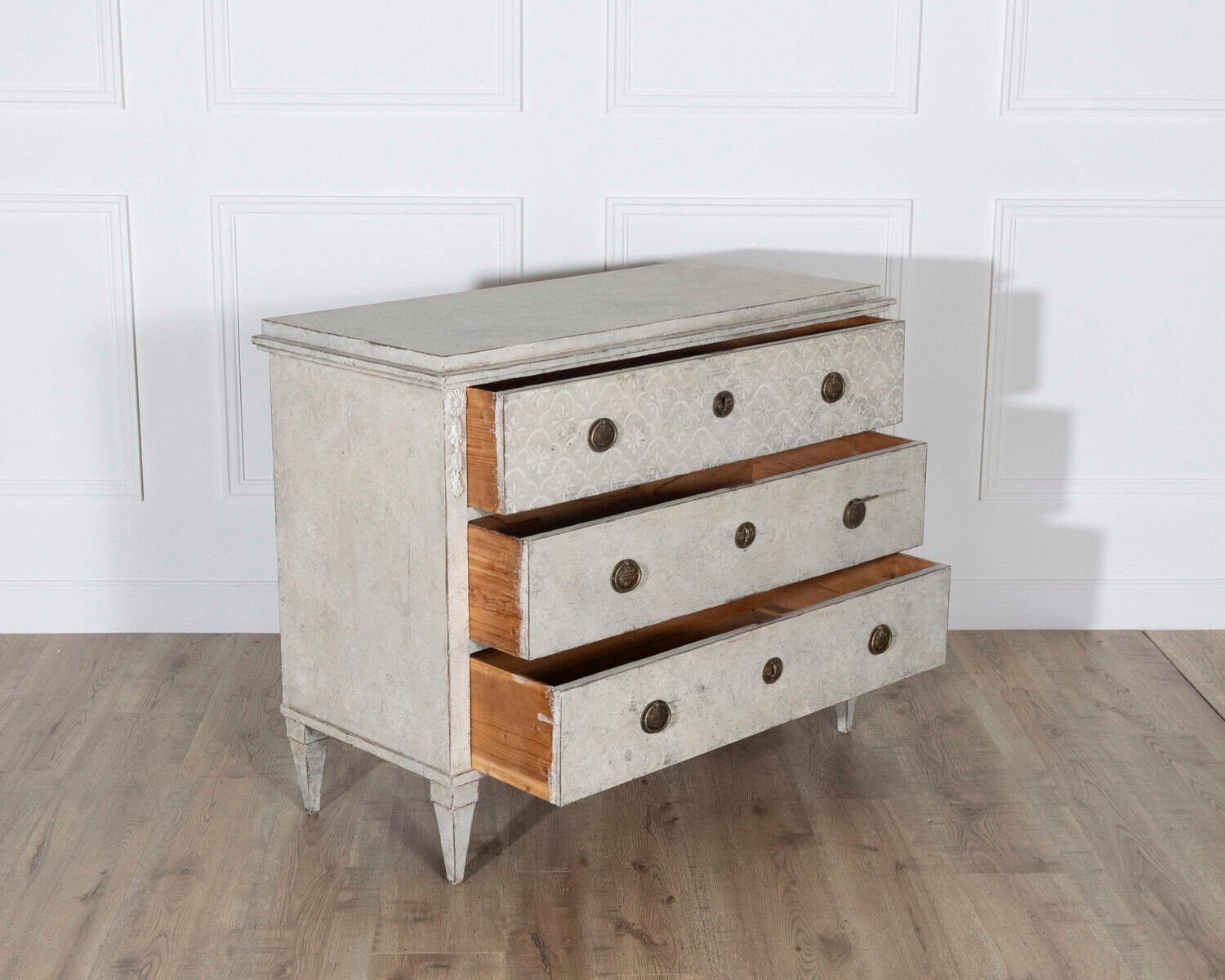 Swedish Gustavian Style Painted Chest of Drawers, Circa 1840 - JAA