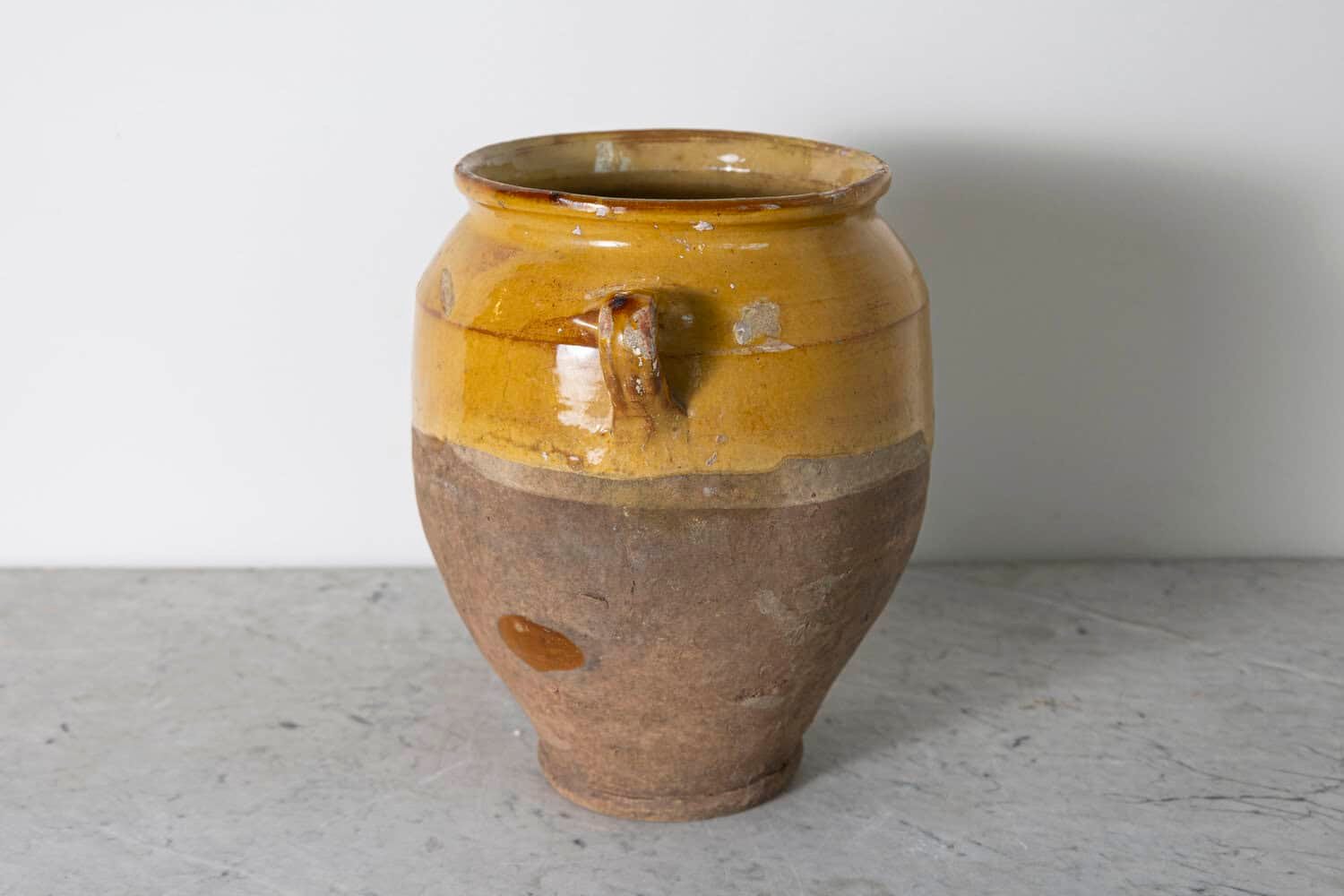 19th Century French Provincial Glazed Pottery Vessel - JAA