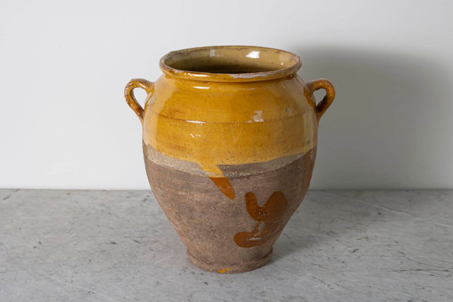 19th Century French Provincial Glazed Pottery Vessel - JAA