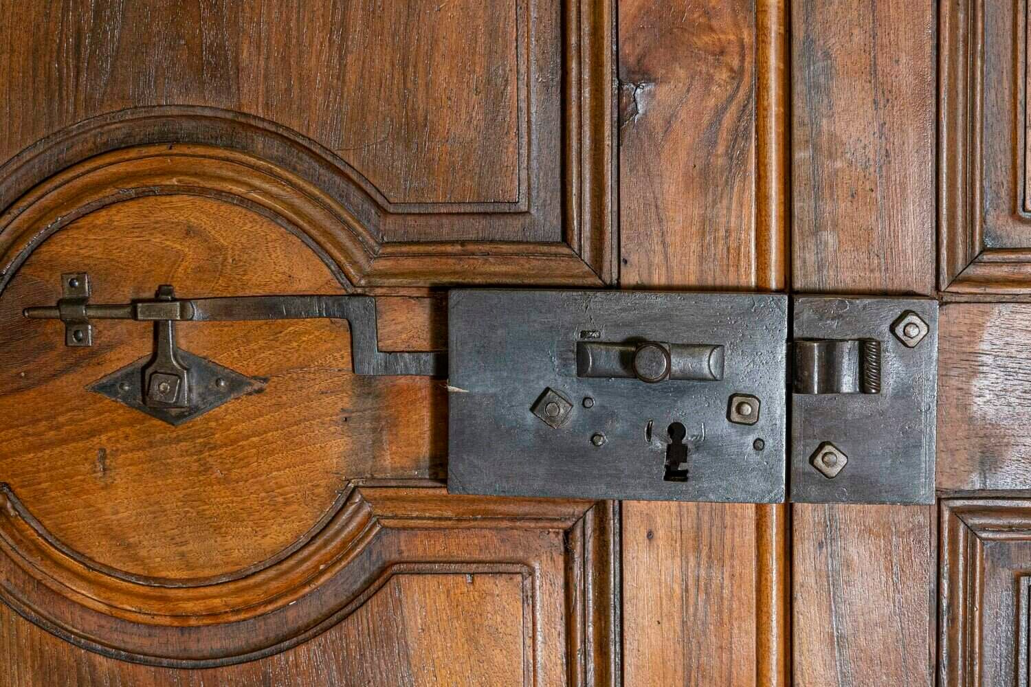 French circa 1790 Pair of Walnut Communication Doors - JAA