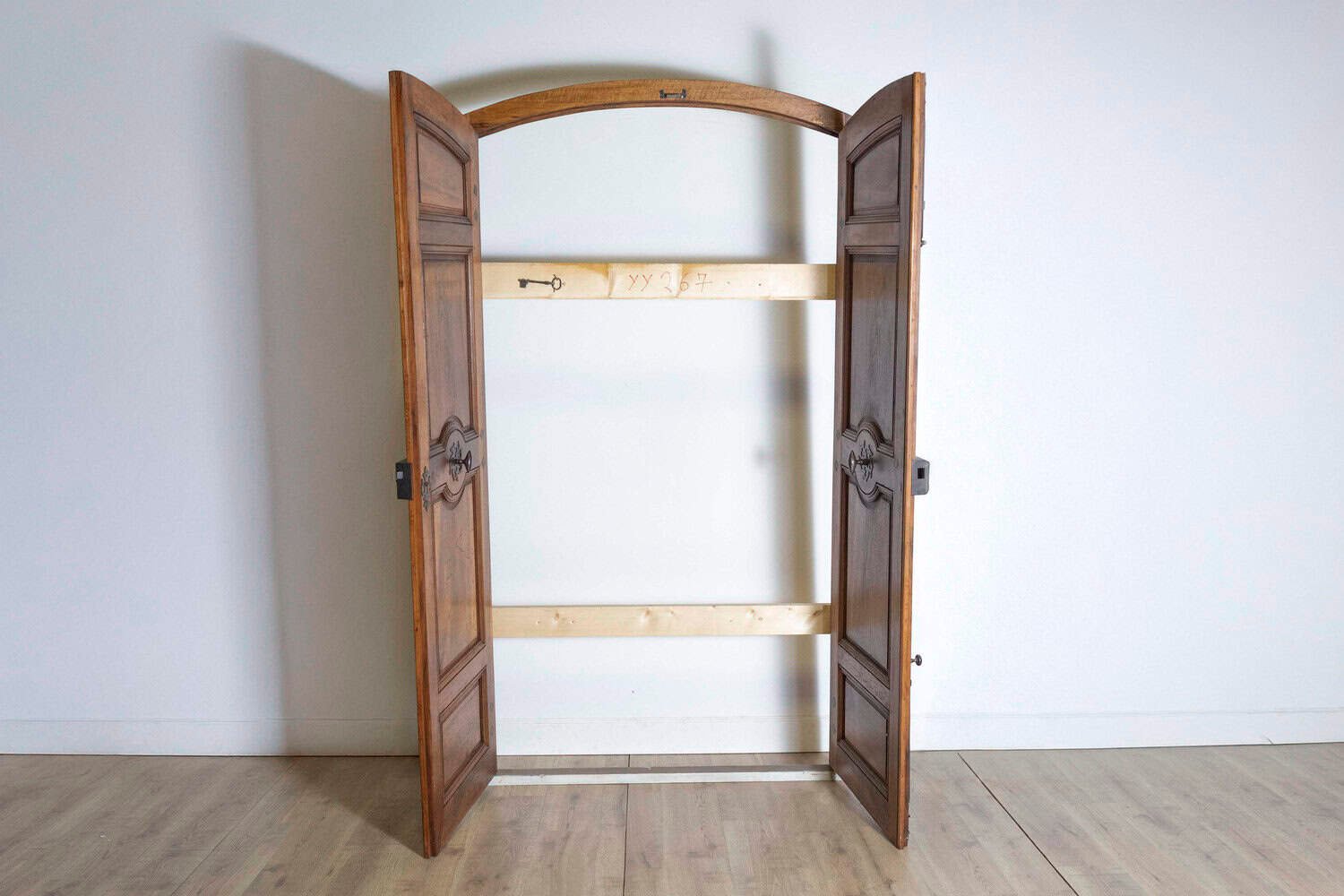 French circa 1790 Pair of Walnut Communication Doors - JAA