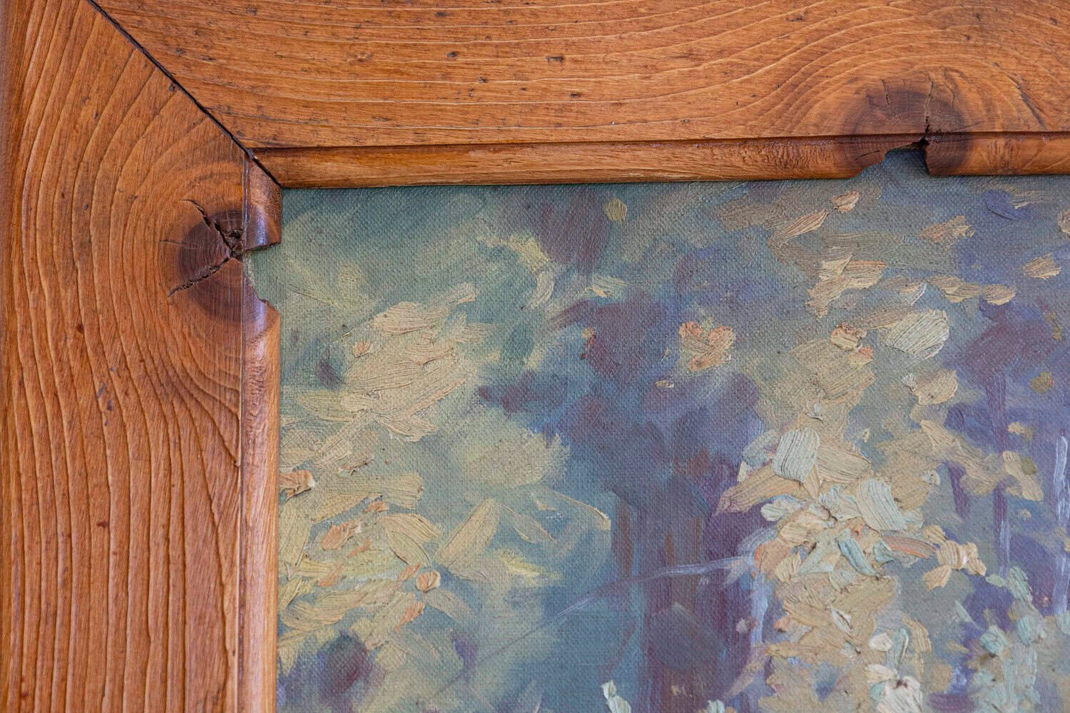 Deer in the Woods, Bert Fricke Wolfenbuttel Oil on Panel Painting circa 1920 - JAA