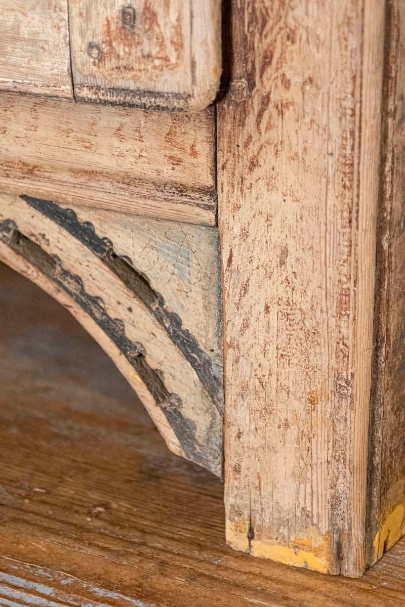 Swedish 1780s Gustavian Period Two-Part Tall Cabinet with Original Paint - JAA