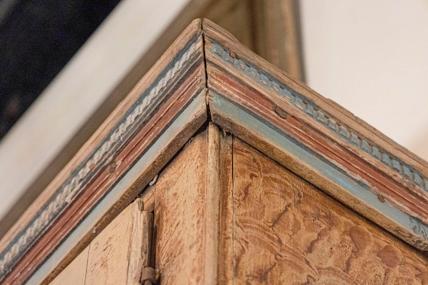 Swedish 1780s Gustavian Period Two-Part Tall Cabinet with Original Paint - JAA