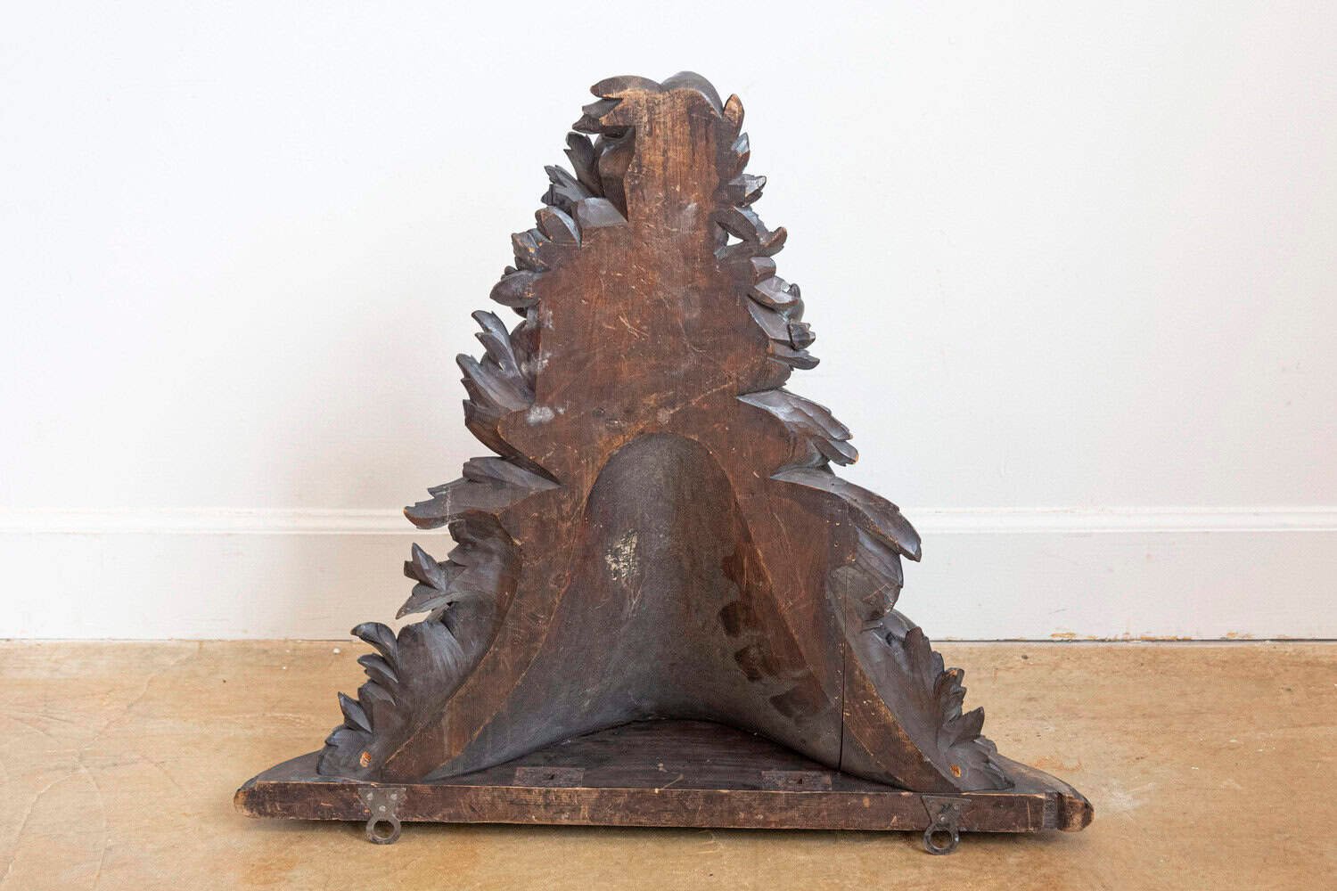 French Baroque Style Hand-Carved Walnut Bracket with Putti and Foliage, 1800s - JAA