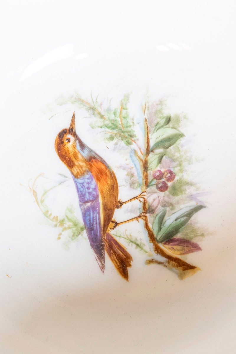 French 19th Century Hand-Painted Porcelain Decorative Piece - JAA