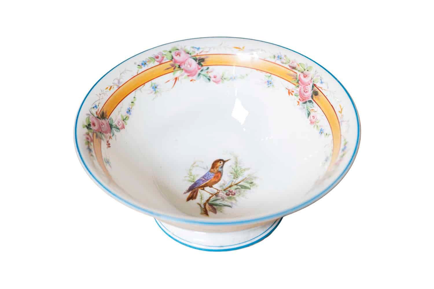 French 19th Century Hand-Painted Porcelain Decorative Piece