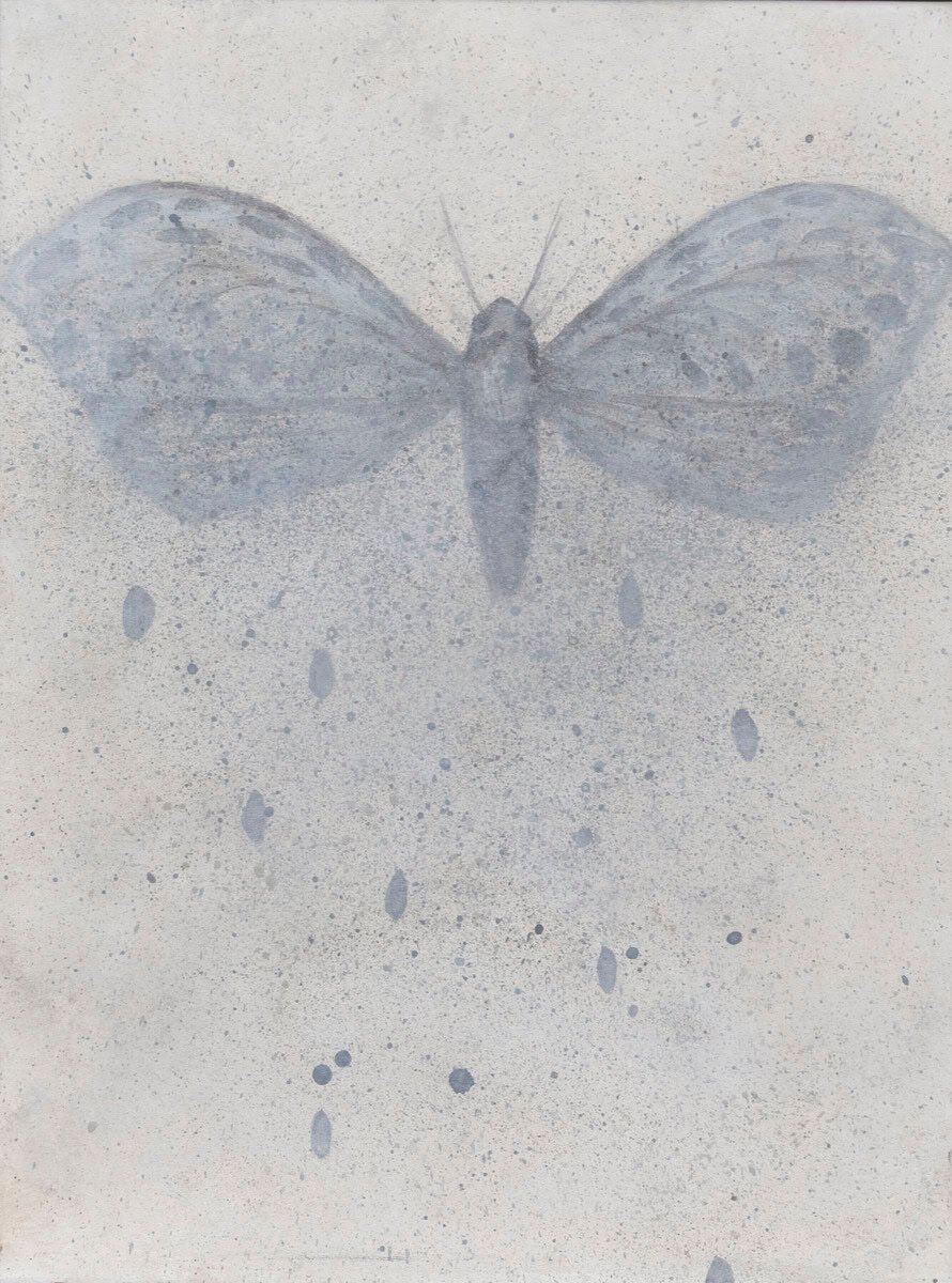 May-Britt Jørgensen Contemporary Butterfly Painting — Acrylic on Canvas - JAA