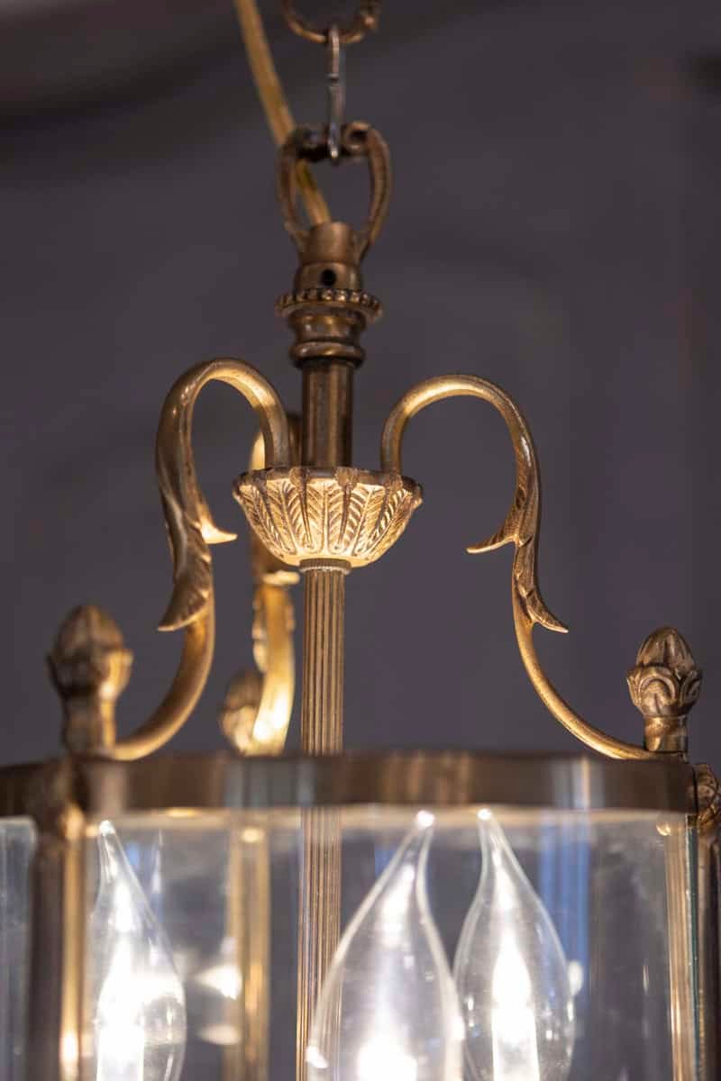 20th Century French Brass and Glass Lantern - JAA