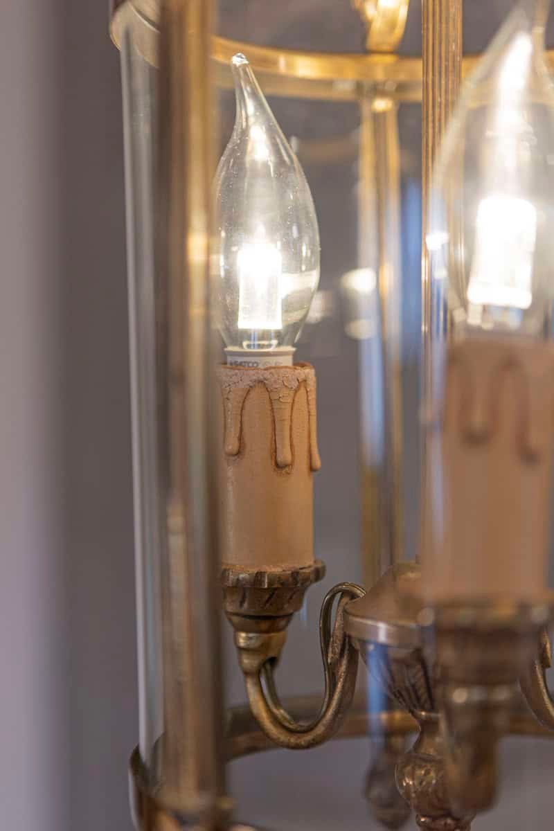 20th Century French Brass and Glass Lantern - JAA