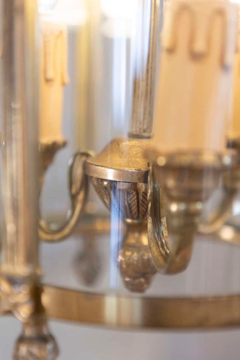 20th Century French Brass and Glass Lantern - JAA