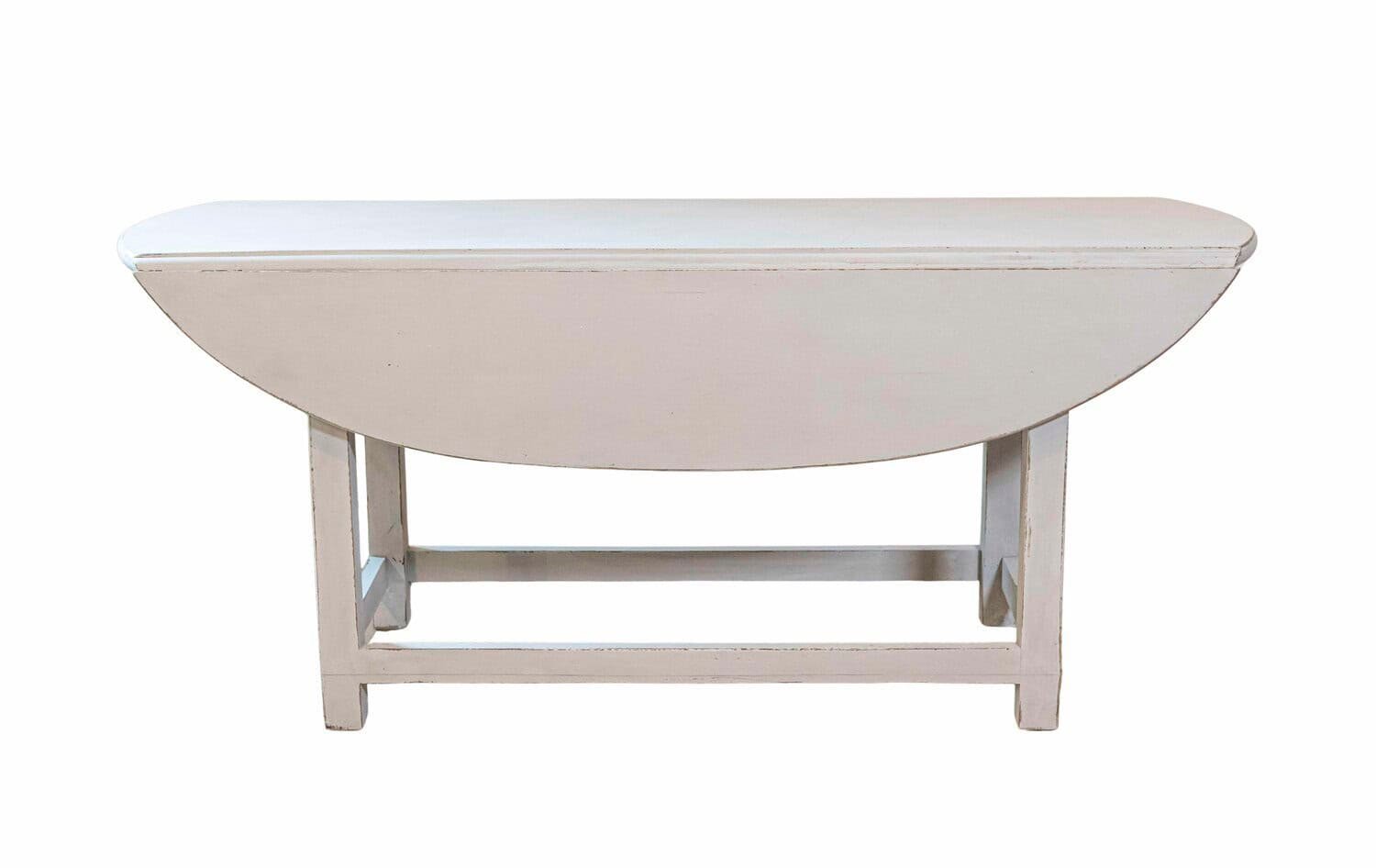 Swedish 20th Century Round Drop Leaf Coffee Table