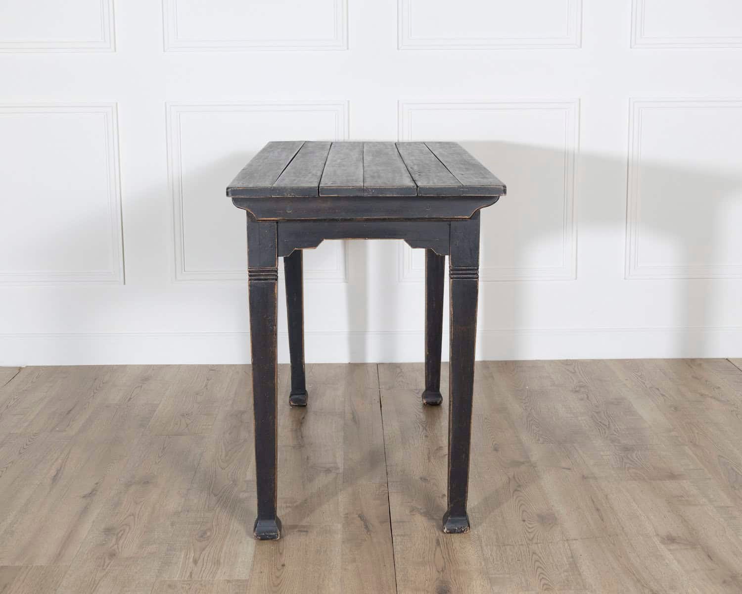 Rustic French Painted Console Table with Square Legs, circa 1910 - JAA
