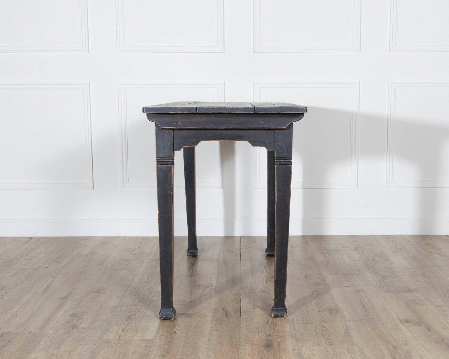 Rustic French Painted Console Table with Square Legs, circa 1910 - JAA