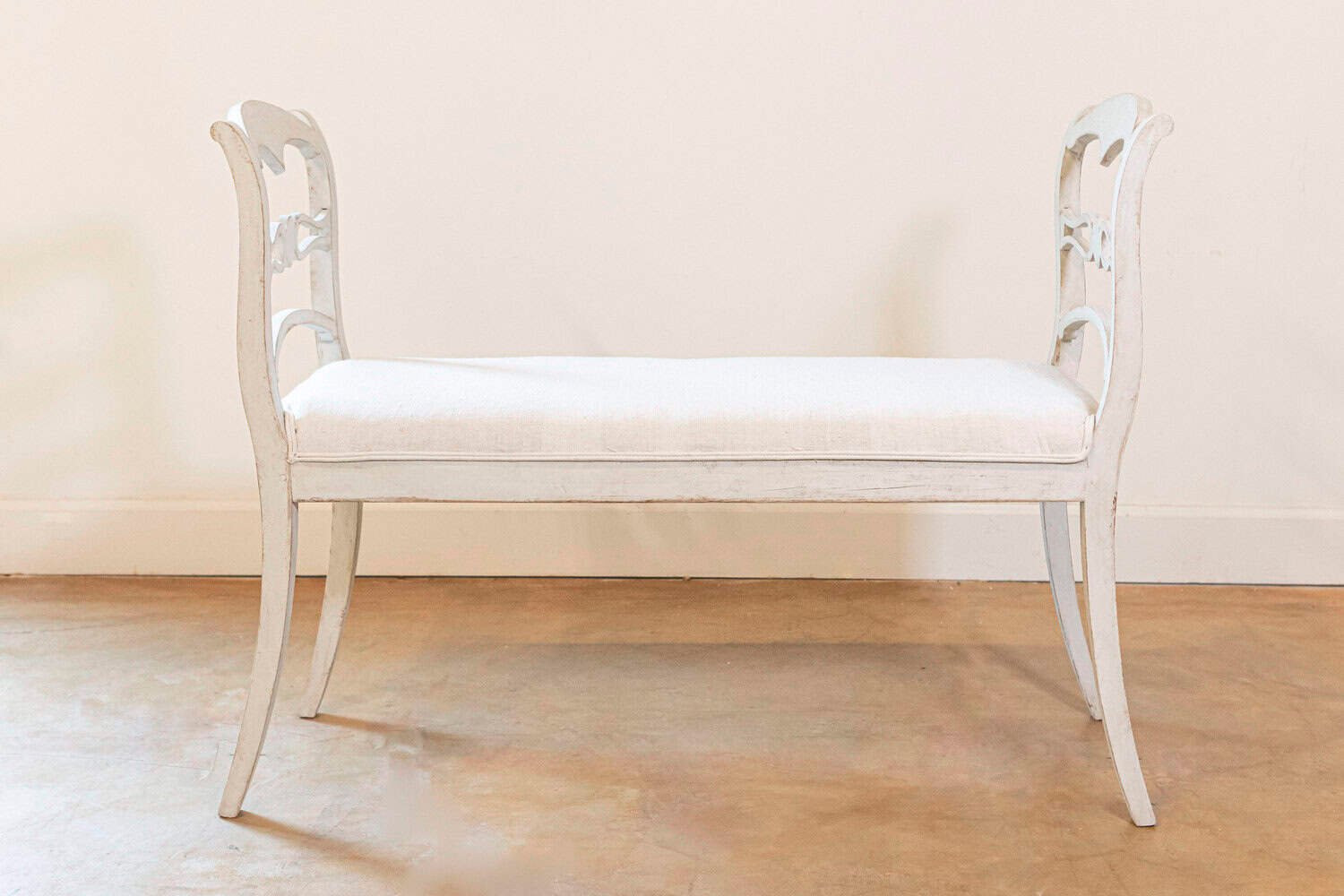 ON HOLD - Pair of Swedish 19th Century Painted Wood Window Benches - JAA