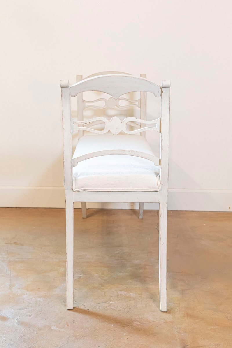 ON HOLD - Pair of Swedish 19th Century Painted Wood Window Benches - JAA