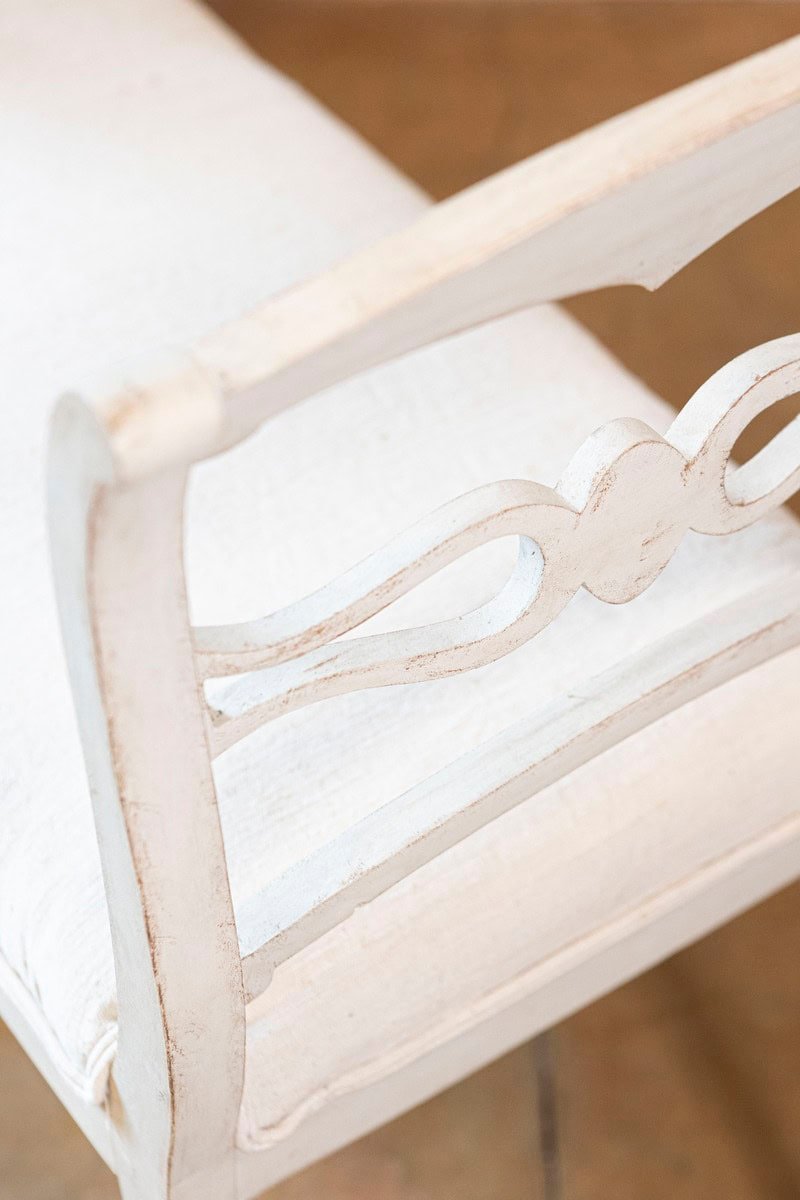 ON HOLD - Pair of Swedish 19th Century Painted Wood Window Benches - JAA