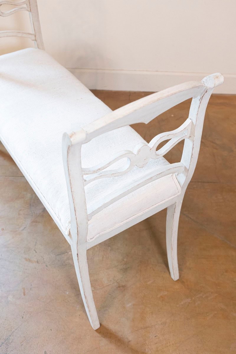 ON HOLD - Pair of Swedish 19th Century Painted Wood Window Benches - JAA