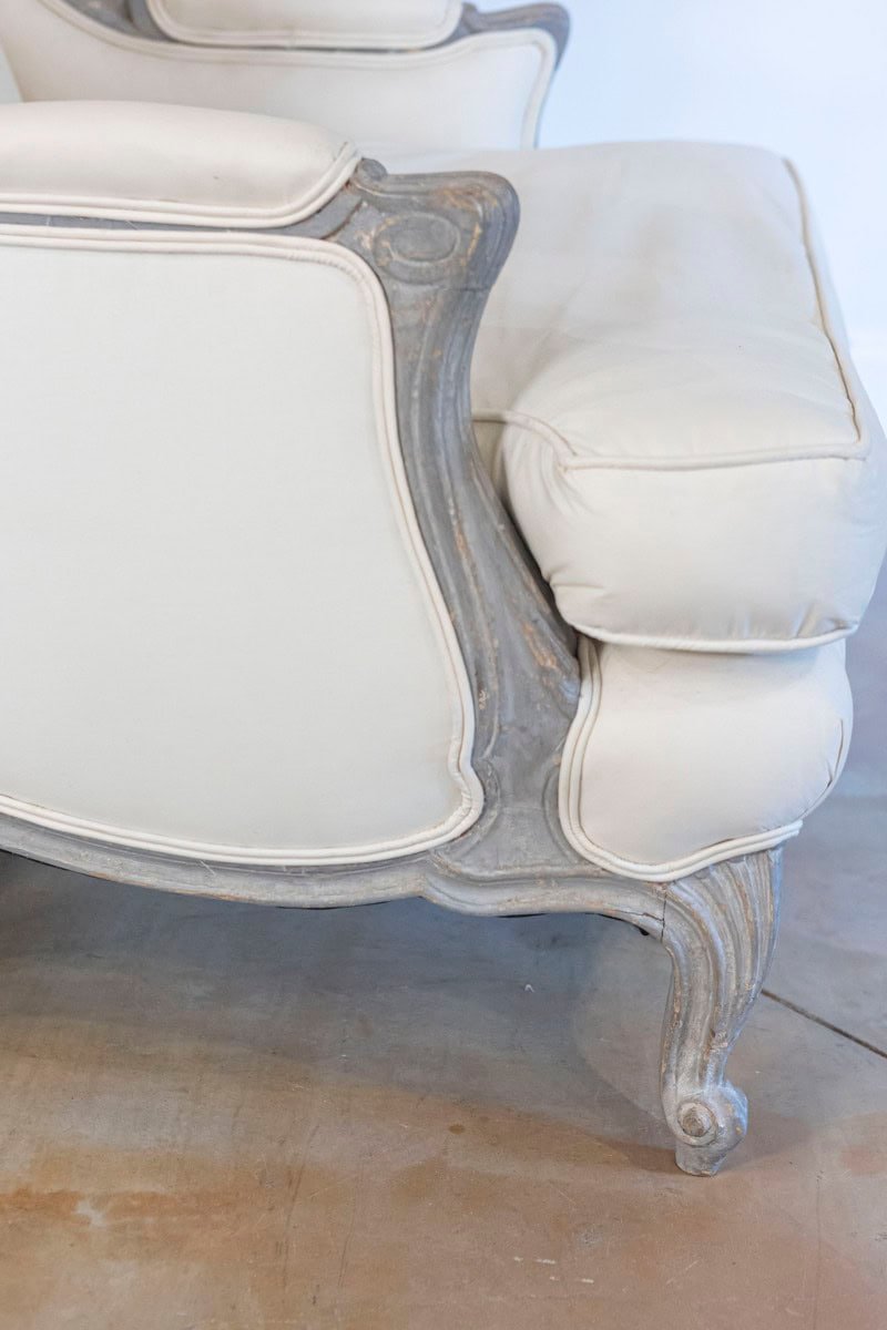 40% OFF at Checkout. Pair of French Louis XV Style 19th Century Wingback Bergères with New Upholstery - JAA