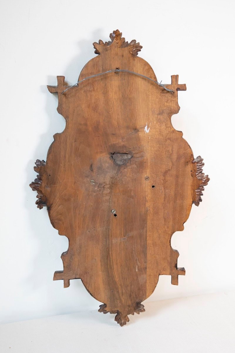 Black Forest Period 19th Century German Oak Wall Carving with Hunting Trophy - JAA