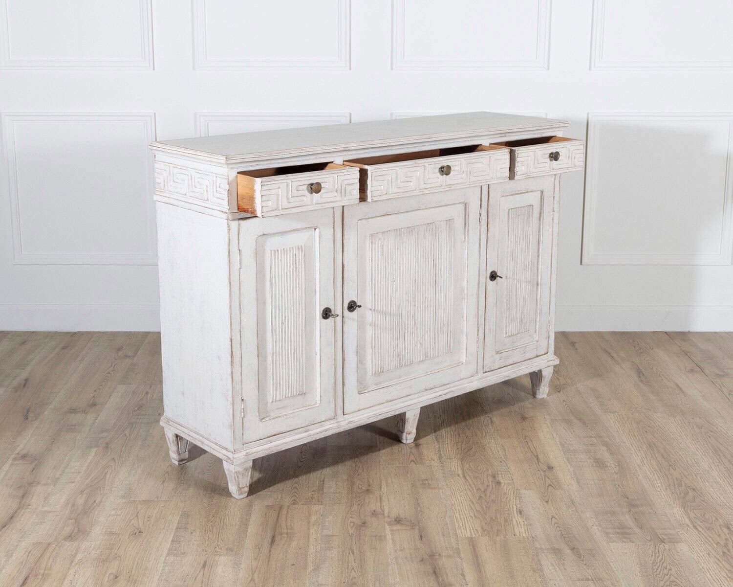 Swedish Painted Sideboard with Greek Key Detail, Circa 1880 - JAA