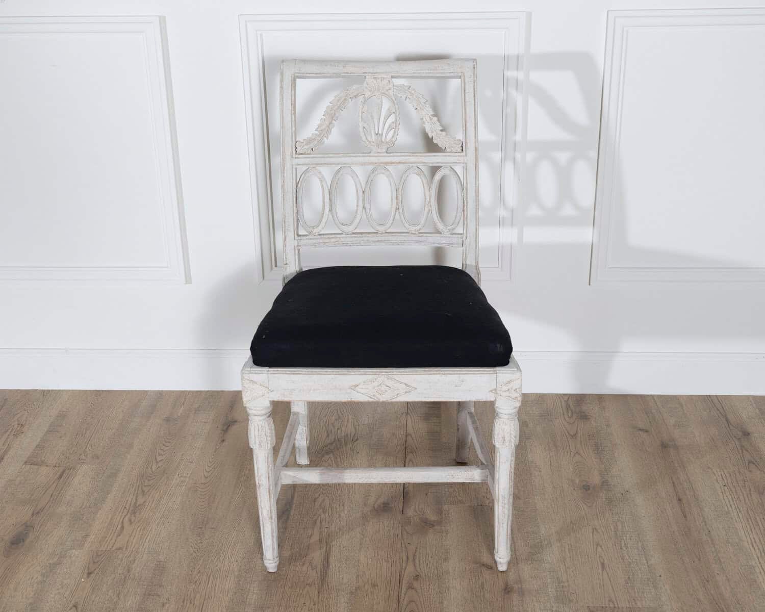Set of Eight Swedish Gustavian Dining Chairs, circa 1820 - JAA