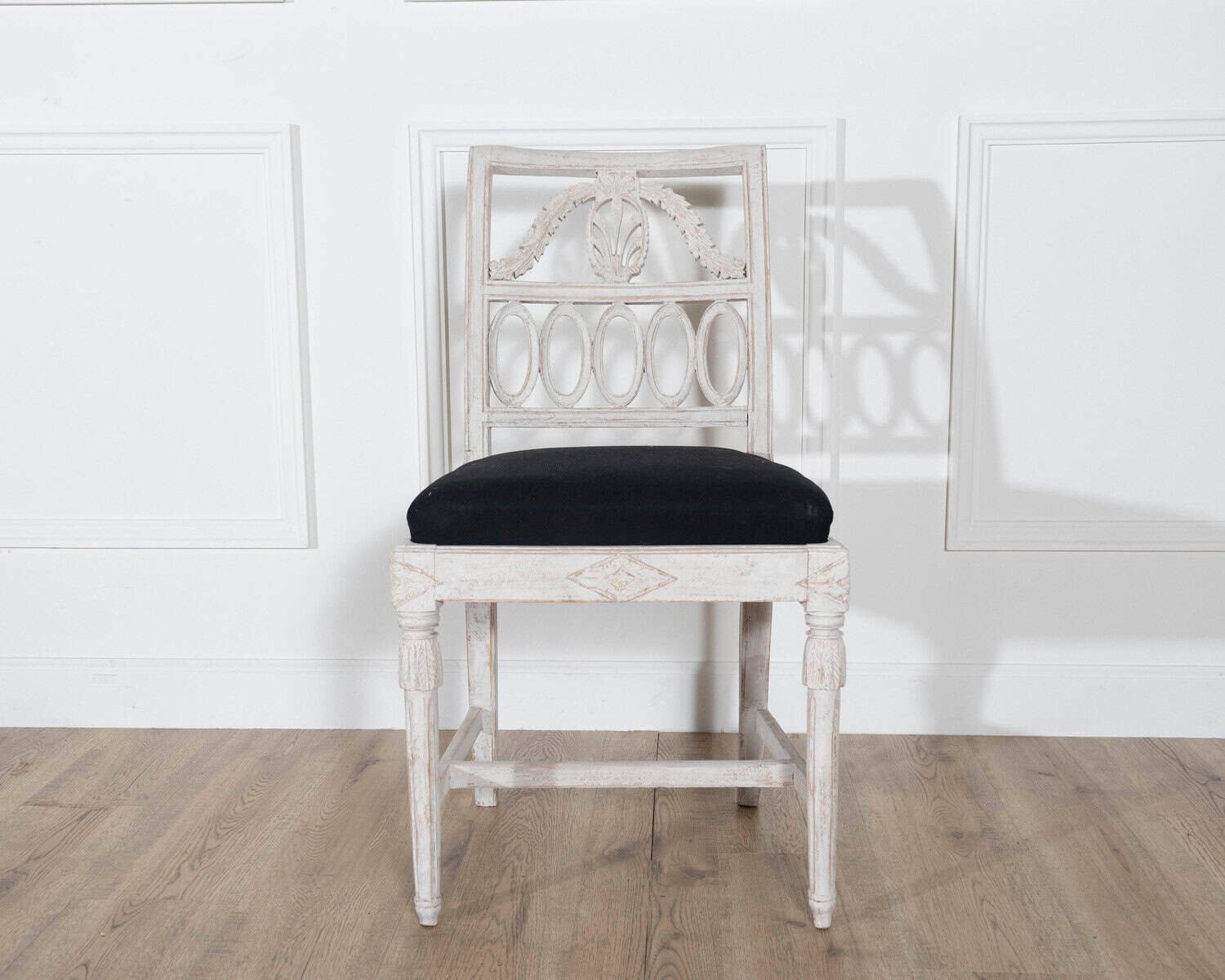 Set of Eight Swedish Gustavian Dining Chairs, circa 1820 - JAA