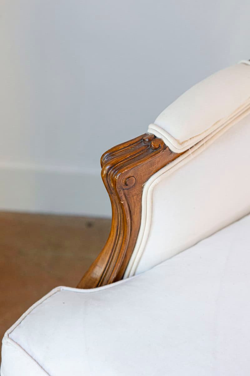 French, 19th Century Louis XV Style Wooden Three-Seat Canapé à Oreilles - JAA