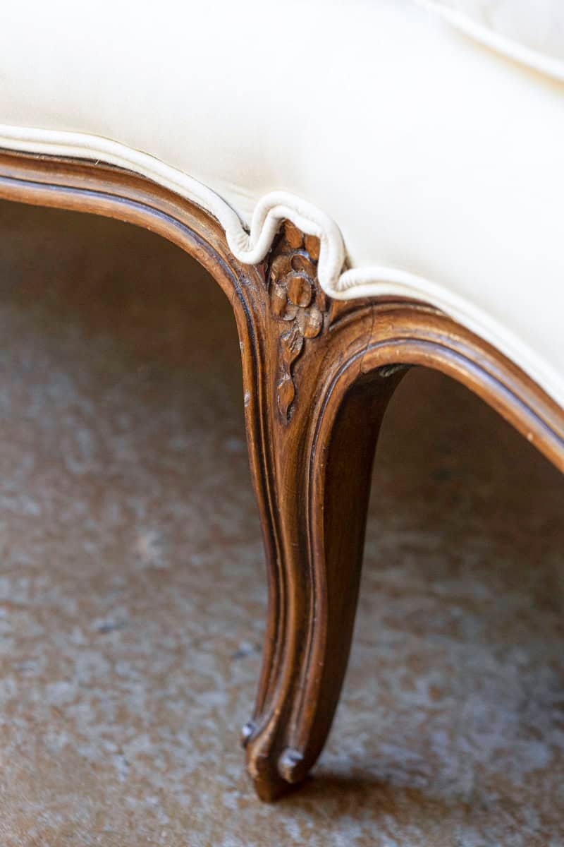 French, 19th Century Louis XV Style Wooden Three-Seat Canapé à Oreilles - JAA