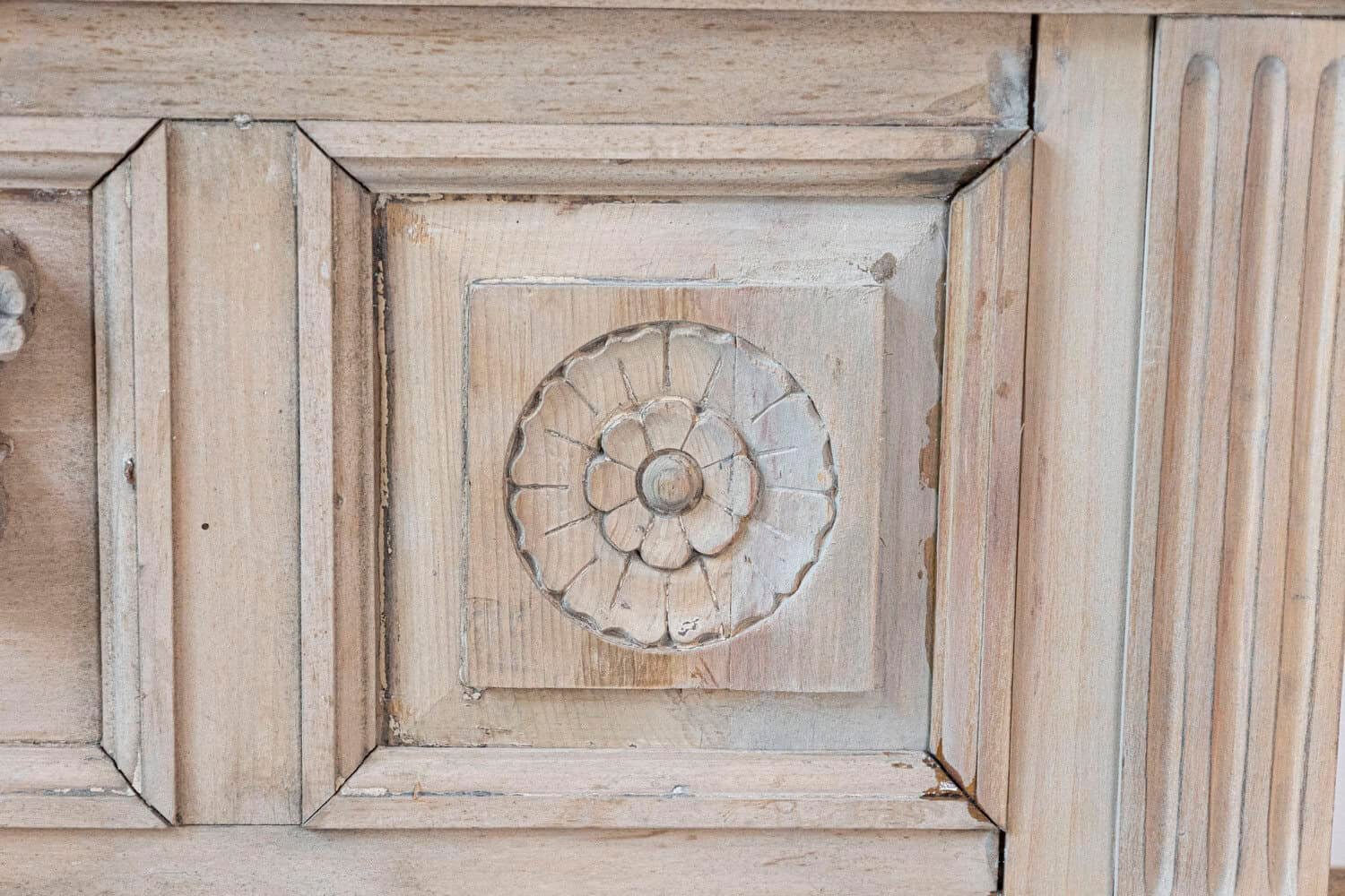 Pair of English Neoclassical Style 1850s Carved Pine Overdoors with Swag Motifs - JAA