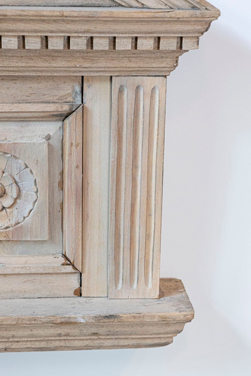 Pair of English Neoclassical Style 1850s Carved Pine Overdoors with Swag Motifs - JAA