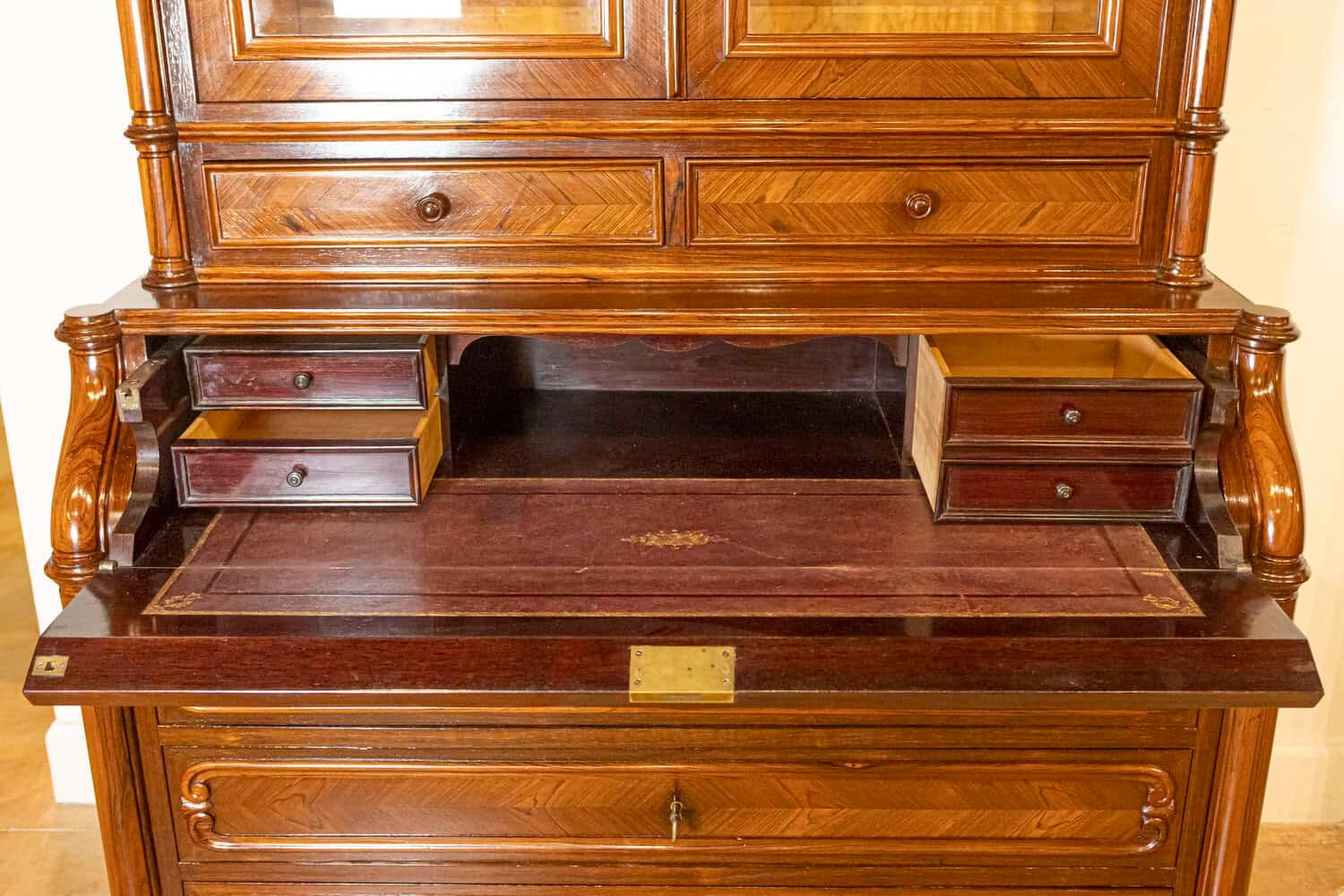 19th Century Italian Bookcase Secretaire - JAA