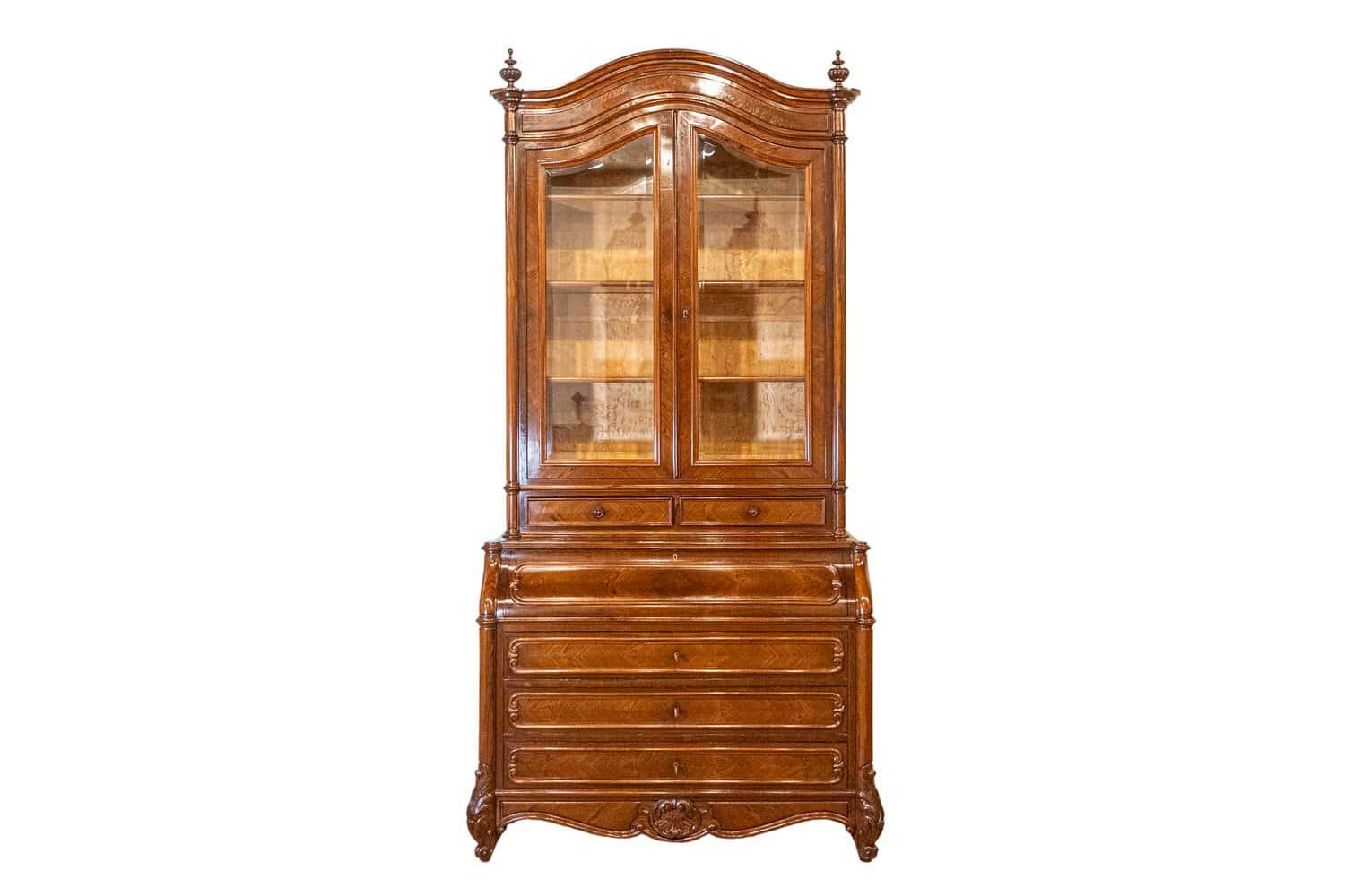 19th Century Italian Bookcase Secretaire - JAA