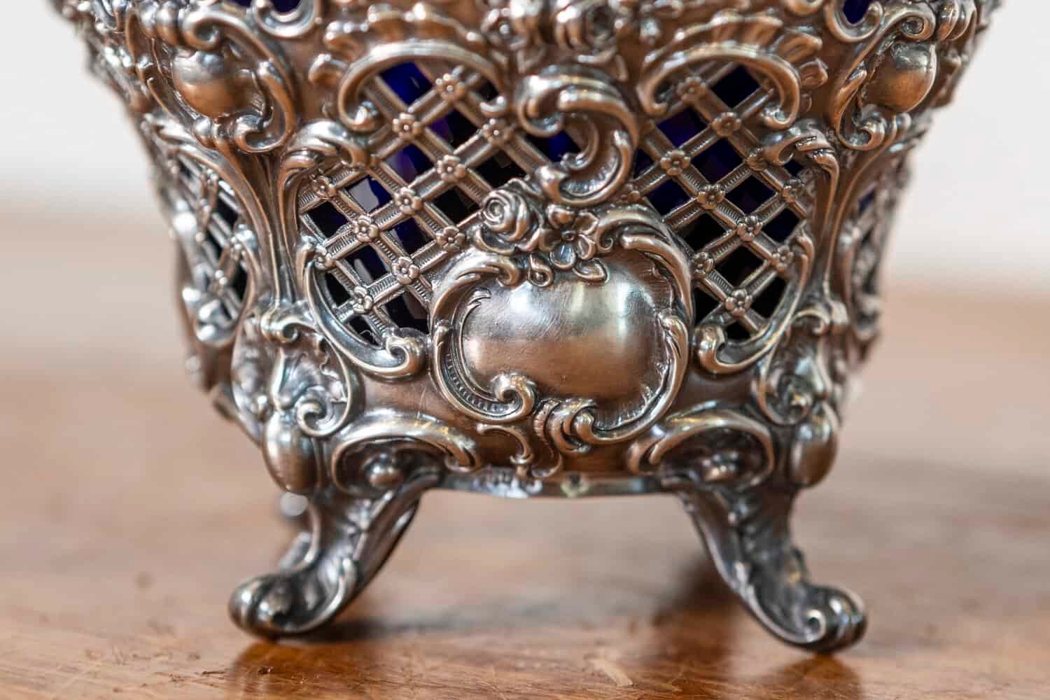 French 19th Century Silver-Plated Decorative Basket - JAA