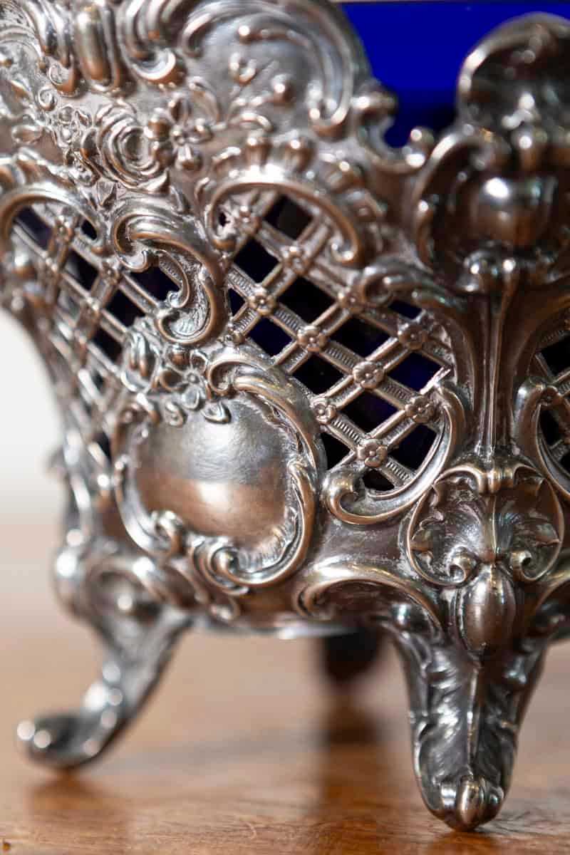 French 19th Century Silver-Plated Decorative Basket - JAA