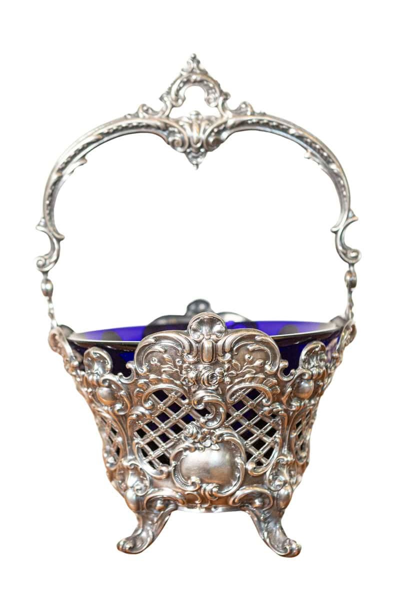 French 19th Century Silver-Plated Decorative Basket