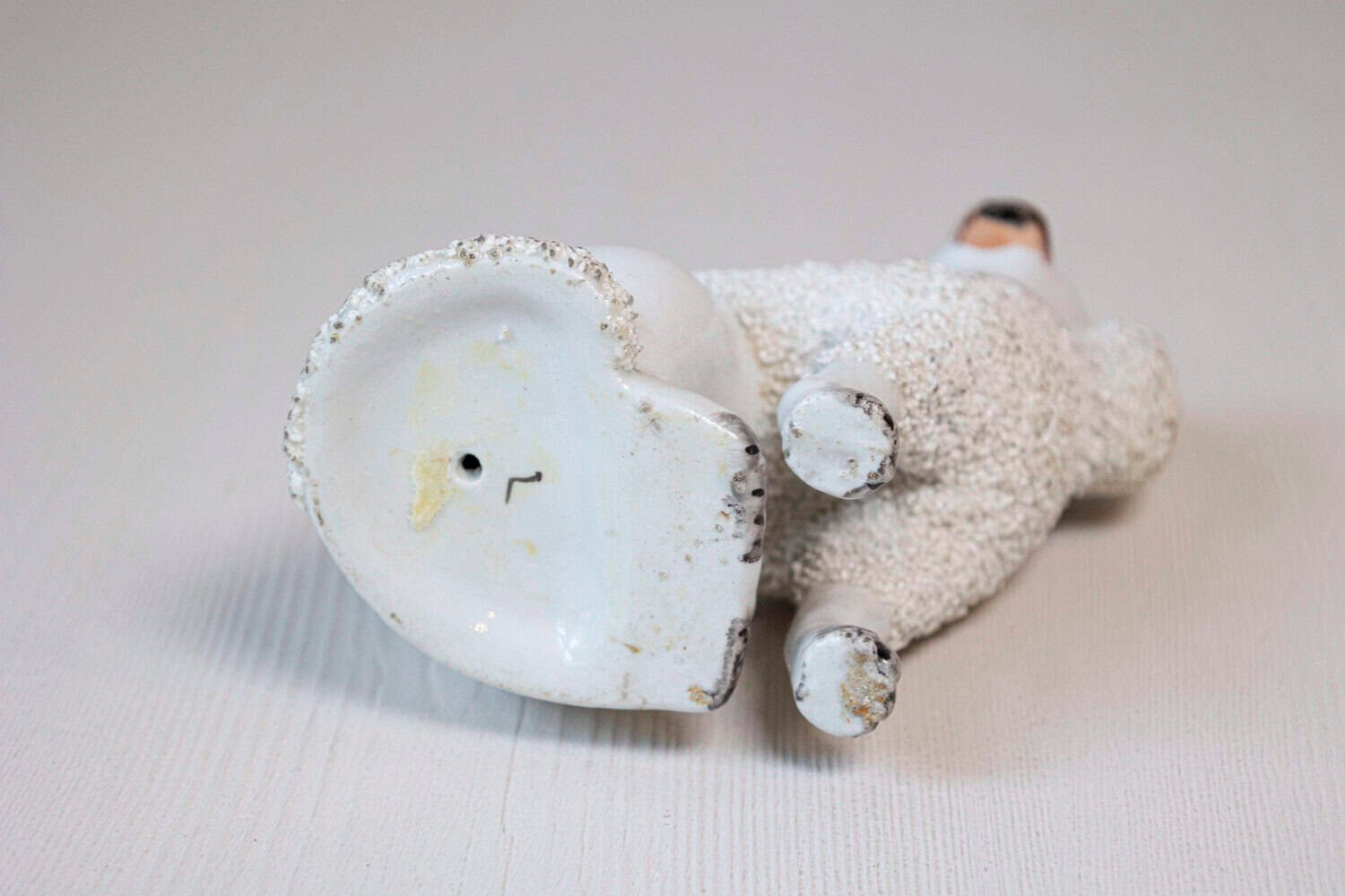 English 19th Century Victorian Split Leg Staffordshire Dog with White Coat - JAA