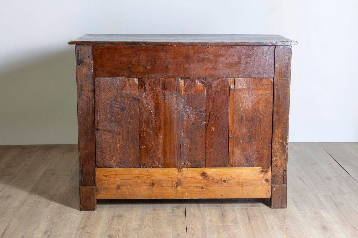 Louis XIV Period 18th Century Walnut Buffet with Carved Quatrefoil Motifs - JAA
