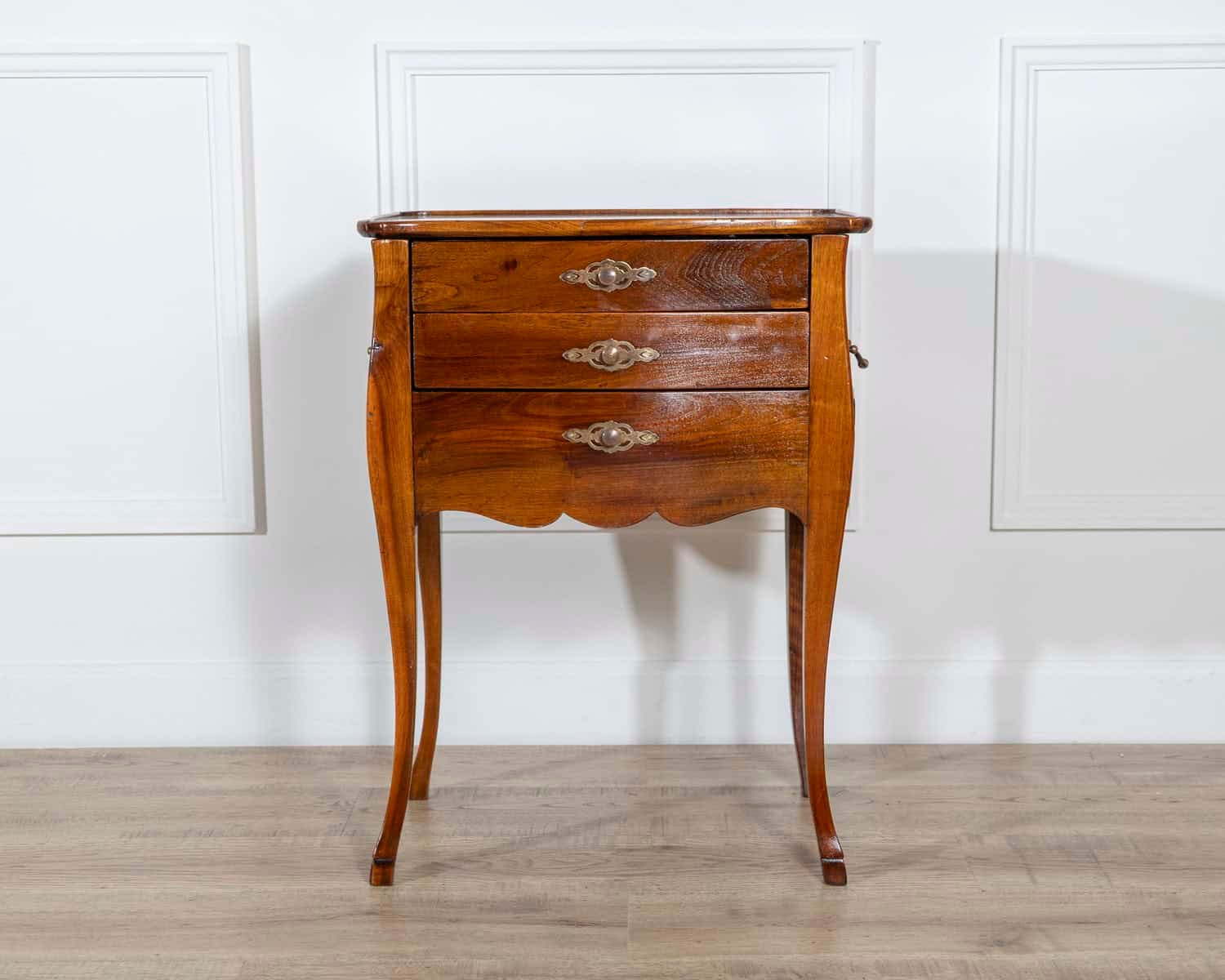 Late 19th-Century French Walnut Bedside Cabinet with Hidden Writing Desk - JAA