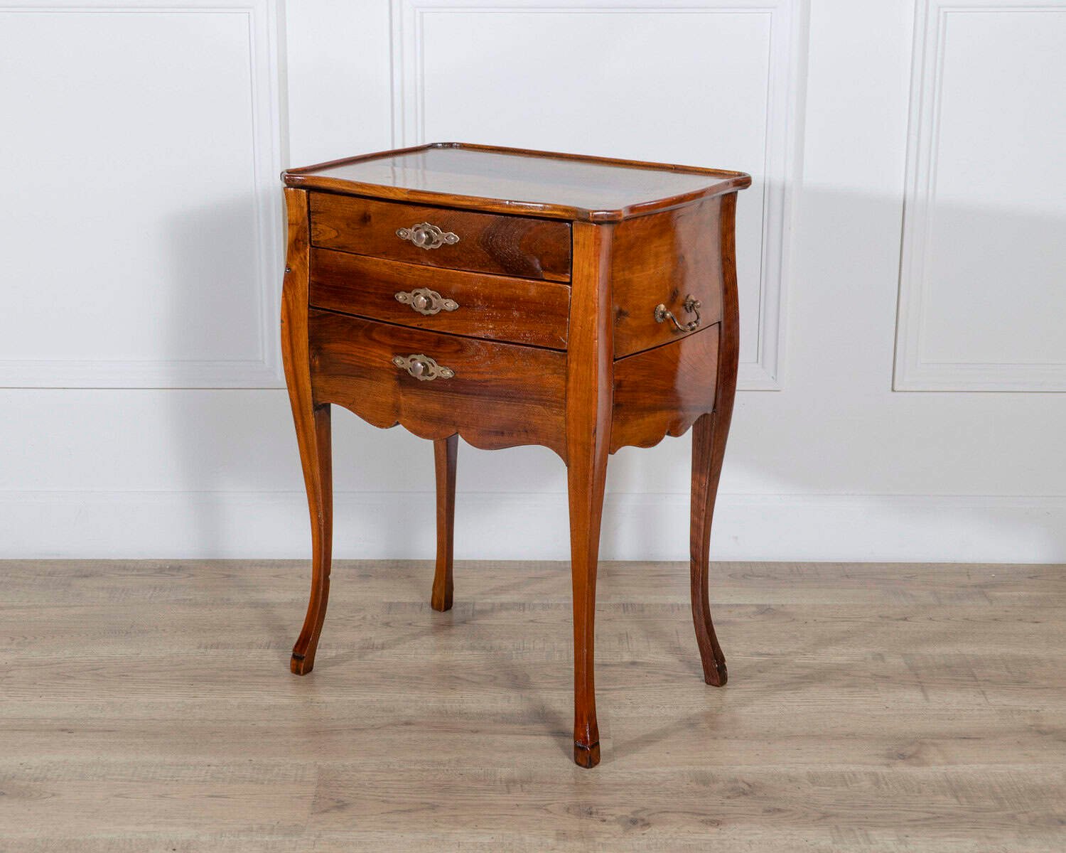 Late 19th-Century French Walnut Bedside Cabinet with Hidden Writing Desk - JAA