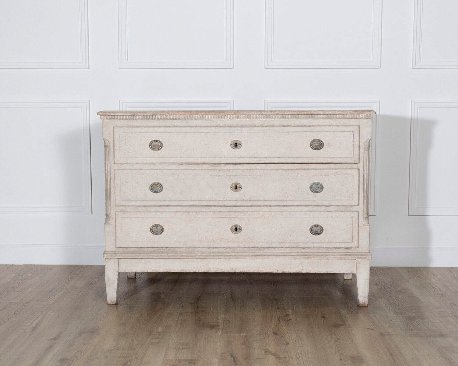 Antique Danish Chest of Drawers in Painted Oak and Pine, circa 19th Century - JAA