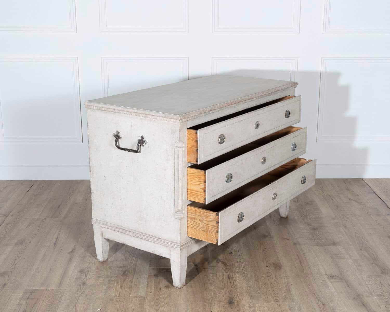 Antique Danish Chest of Drawers in Painted Oak and Pine, circa 19th Century - JAA