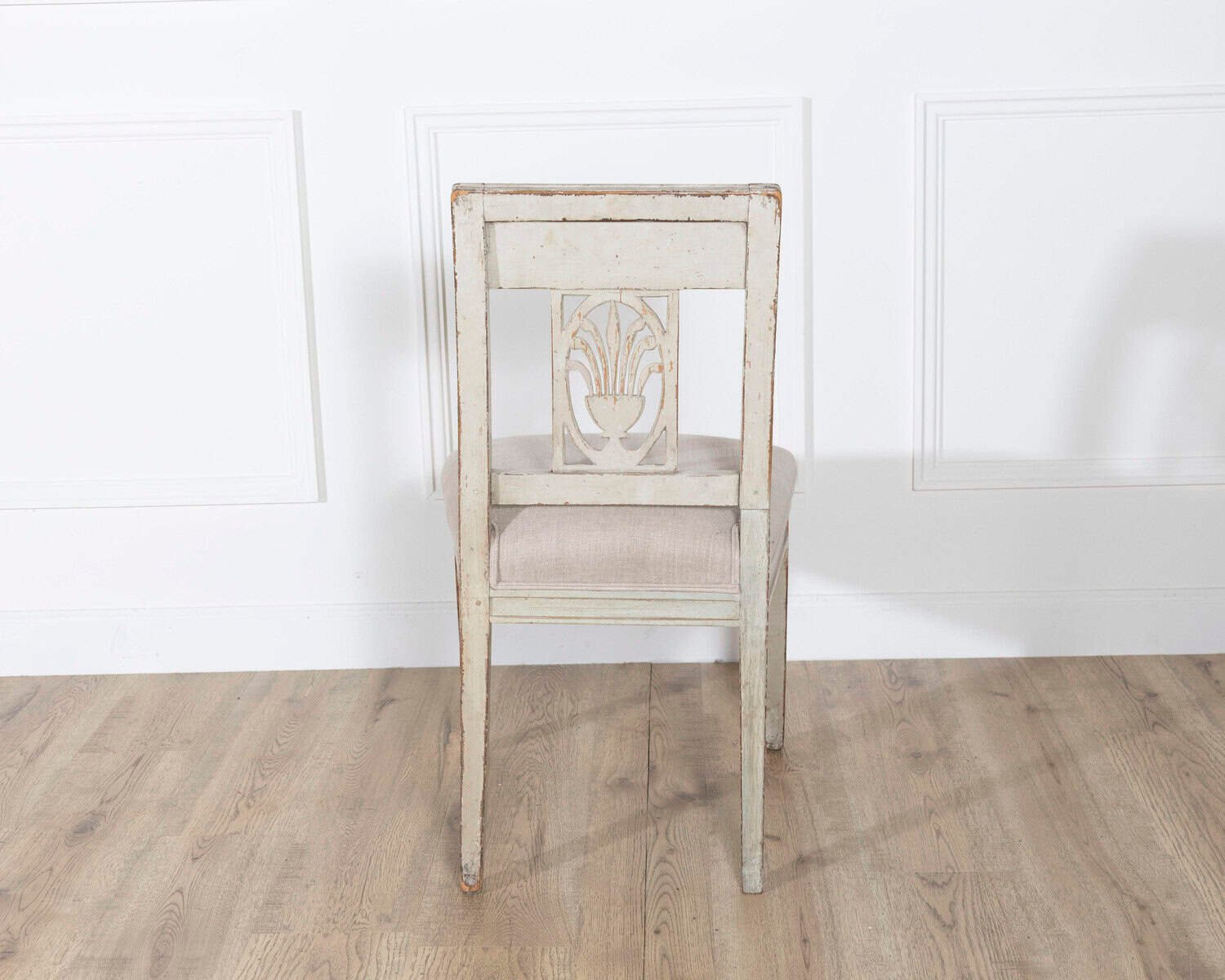 Set of Six 19th Century Directoire Style Carved Wood Chairs - JAA
