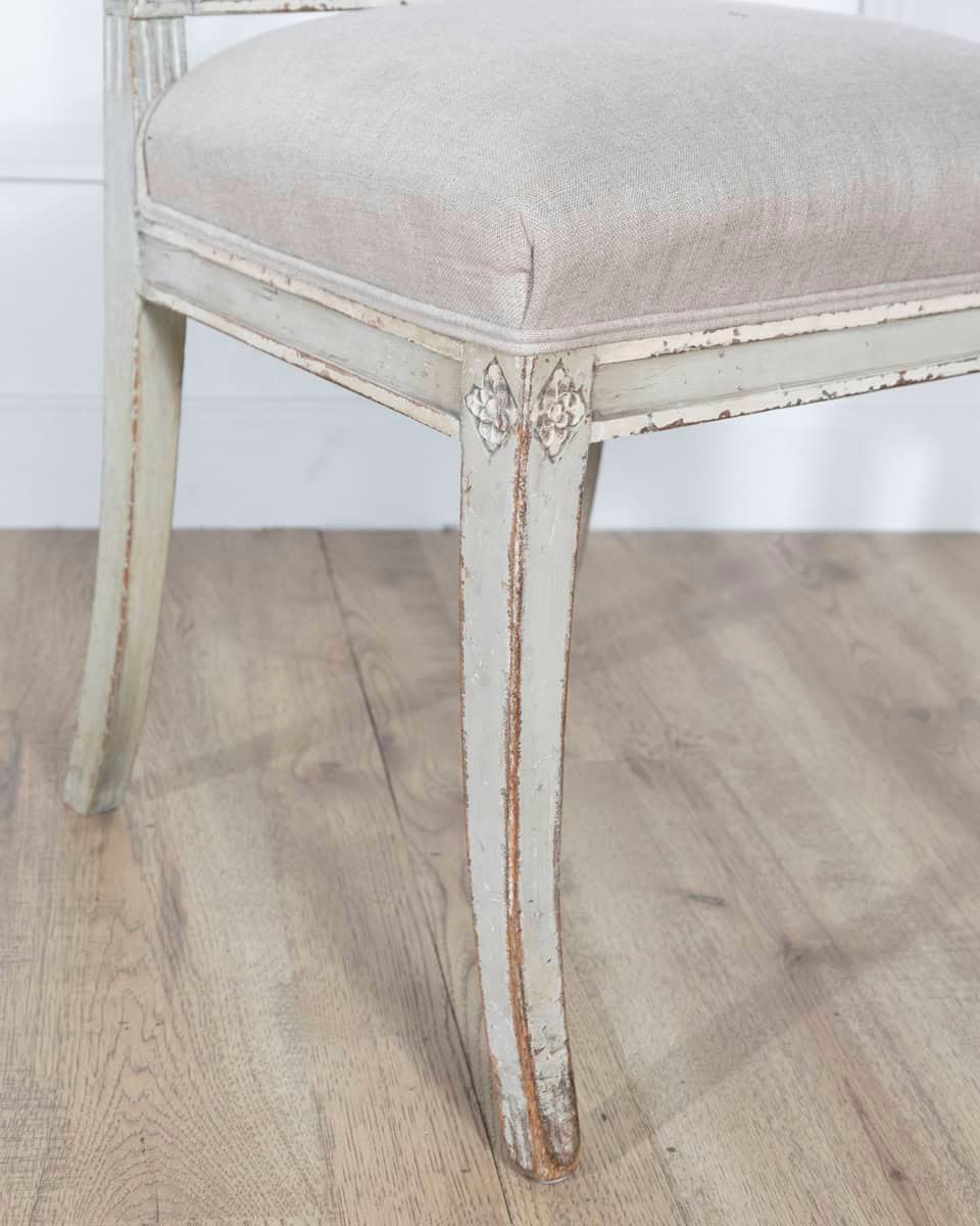 Set of Six 19th Century Directoire Style Carved Wood Chairs - JAA
