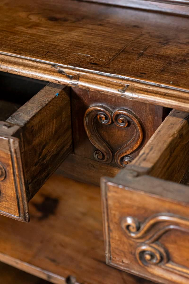 ON HOLD - French Louis XV 18th Century Cherry Buffet à Deux-Corps from the Loire Valley - JAA