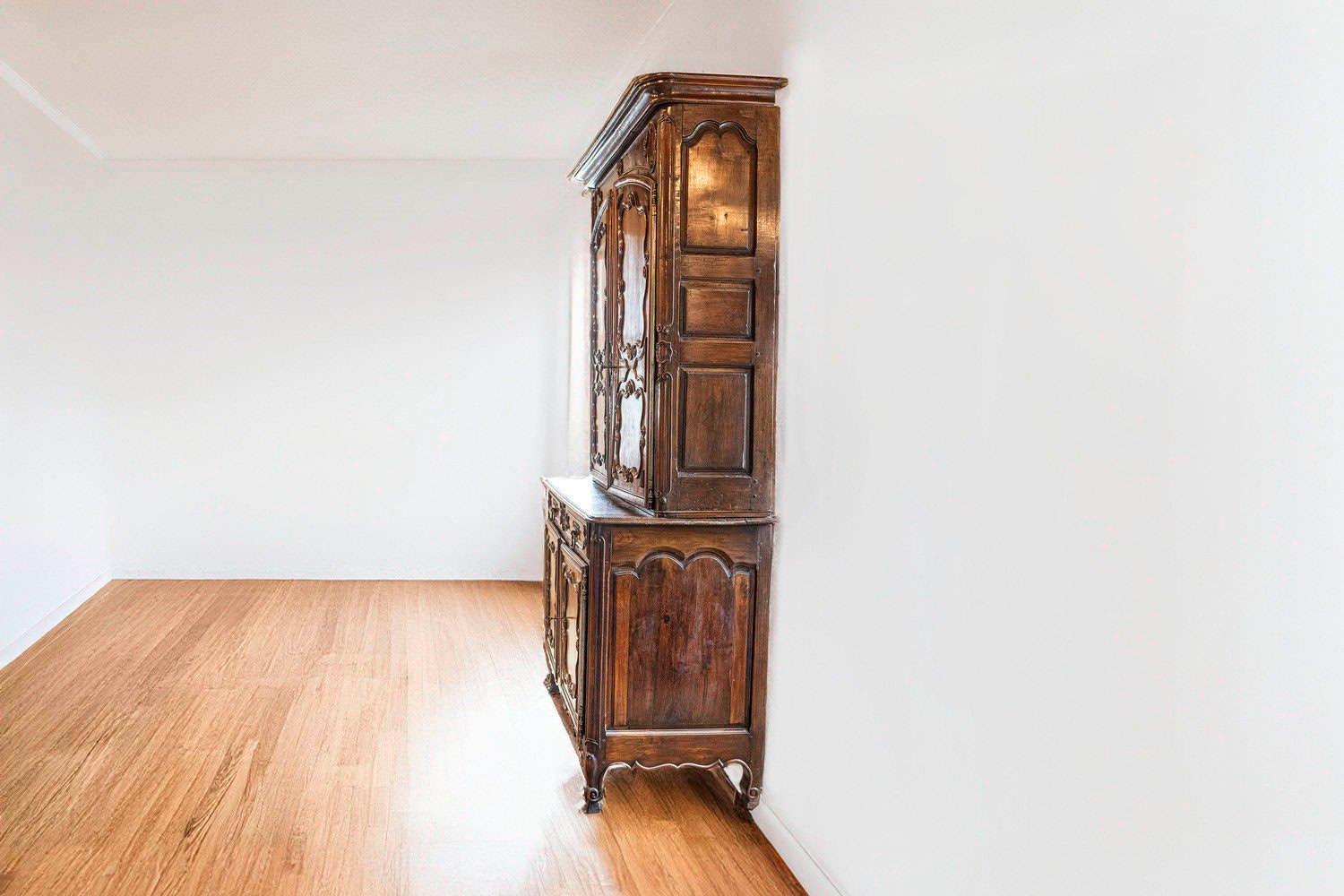 ON HOLD - French Louis XV 18th Century Cherry Buffet à Deux-Corps from the Loire Valley - JAA